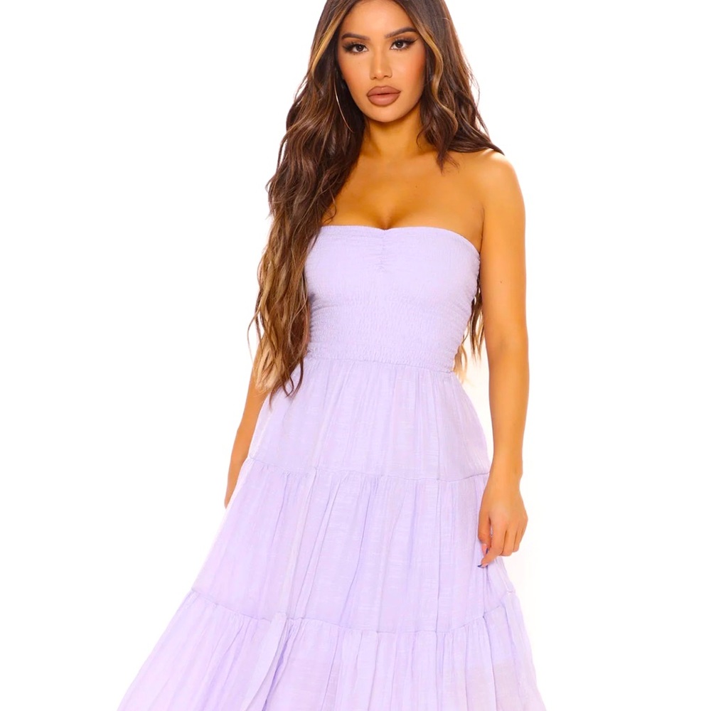 Women’s LAVENDER Strapless Maxi Dress.. *NEW**